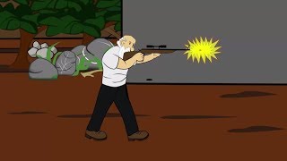 Newtons Third Law of Motion Firing a Gun Animation [upl. by Jensen]