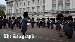 Changing of the guard plays Gangnam Style outside Buckingham Palace [upl. by Ahsienel674]