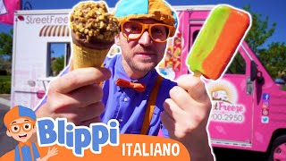 Blippi alla scoperta del camioncino dei gelati  Blippi in Italiano  Video educativi per bambini [upl. by Adamsun]