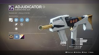 D2 Will it PvP Adjudicator Trials Submachine gun [upl. by Cameron]