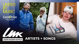 UMK 2024 Artists and Songs 🇫🇮 Finland Eurovision 2024 [upl. by Arriet]