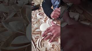 Furniture pattern carving process Good tools and machinery make work easy [upl. by Krystal]