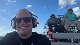 Airboat on the Everglades headwaters [upl. by Chung]