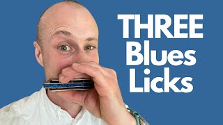 Learn 3 Beginner Blues Harmonica Licks NOW [upl. by Berg687]