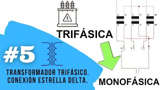 Transformador trifásico Conexión estrella triángulo o delta [upl. by Akinihs]