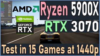 Ryzen 5900X  RTX 3070 Test In 15 Games  High Settings 1440p  Tech MK [upl. by Shelba]