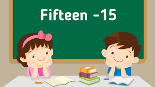 Learn Number name Fifteen15 and spelling UKG numeracy skill [upl. by Eicnan811]