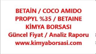 BETAİN  COCO AMIDO PROPYL 5  BETAINE [upl. by Nissa]