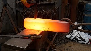 BLACKSMITH Makes 27LB stone crushing hammer [upl. by Samohtnhoj192]