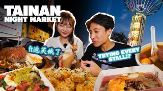 Eating EVERYTHING at Tainan Biggest Night Market ft puffku  Taiwan Street Food [upl. by Apur75]