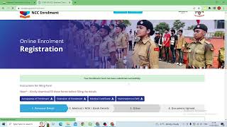 Online NCC enrolment steps to fill up online enrolment [upl. by Orofselet426]