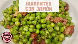 Guisantes con Jamón 🤤 ¡Receta con Guisantes Congelados [upl. by Sikko109]