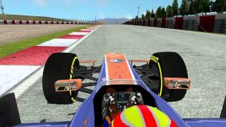 F1 Challenge 9902  GP2 2013 VHM  Robin Frijns Onboard at Barcelona [upl. by Leong]