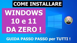 ❤️ Come INSTALLARE Windows 1011 da ZERO  Guida PASSO PASSO [upl. by Pulsifer637]