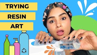 Trying Resin Art 😱 Aadha gira diya 😱 crafteraditi diy handmade unboxing ASMR CrafterAditi [upl. by Ellak]