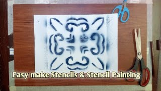 💐💞 Design182 How to make stencils at home stencils diy silentcreative Easymaking creativeart 💐💞 [upl. by Ellynn948]