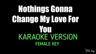 Nothings Gonna Change My Love For You Female Key Karaoke By George Benson [upl. by Einned]