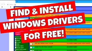 Find amp Install Windows PC Drivers AUTOMATICALLY For Free [upl. by Atelahs]