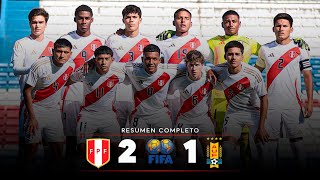 PERÚ VENCIÓ a URUGUAY con GOLAZOS de GUZMÁN y GOICOCHEA  PERÚ 21 URUGUAY  AMISTOSO SUB20 [upl. by Eanwahs]