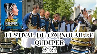 FESTIVAL DE CORNOUAILLE 2024 QUIMPER BRETAGNE DÉFILÉ DES BAGADOÚ [upl. by Alger]