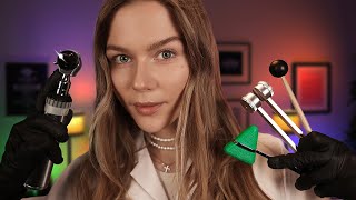 Fastest ASMR Medical Combo Cranial Nerve Exam Ear Exam Ear Cleaning Hearing Test Eye Exam [upl. by Eirok]