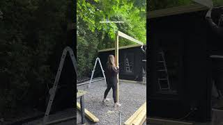 How we built our Pergola ⚒️💪🏼 gardenideas pergola outdoordining outdoutdoors [upl. by Tierza761]