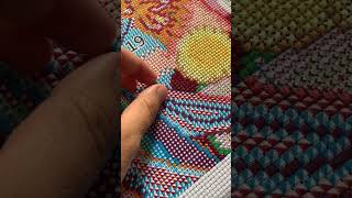 Cross Stitch in Progress Slow Motion Tutorial [upl. by Noeruat779]