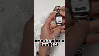 How to Set the Time on a Casio AQ230A  Quick amp Easy casio [upl. by Slyke]