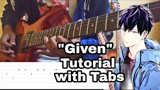 Given Anime Song Session Tutorial Tabs and Chords [upl. by Merat]