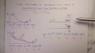 Esercizi sulla legge di conservazione dellenergia [upl. by Gnilhsa]