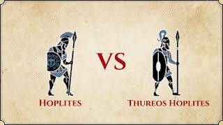 ROME II Total War  Hoplites VS Thureos Hoplites [upl. by Lucrece]