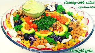 Amazing Vegan Cobb Salad Recipe  Lime Dressing [upl. by Fromma]