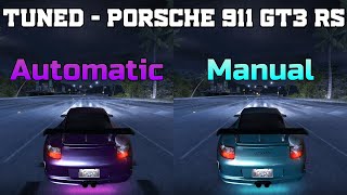 Tuned Porsche 911 GT3 RS  Automatic vs Manual  Need for Speed Carbon [upl. by Beatriz157]