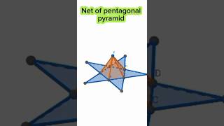 net of pentagonal pyramid 3d visual geometry pyramid mensuration [upl. by Norene]