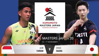 Alwi Farhan INA vs Shogo Ogawa JPN  Qualification Kumamoto Masters Japan 2024  Mens Singles [upl. by Aidole]