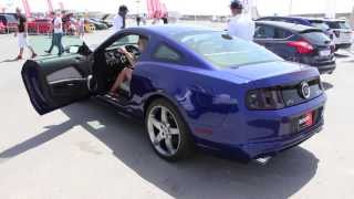 Hot girl revving Roush Ford Mustang  beautiful V8 sound [upl. by Scevour10]