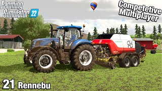 FIRST CROP OFF THE NEW FIELD Rennebu Competitive Multiplayer FS22 Ep 21 [upl. by Zzabahs]