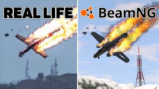 Airplane accidents Based on Real Life Incidents 3  BeamNG DRIVE [upl. by Aehsila847]