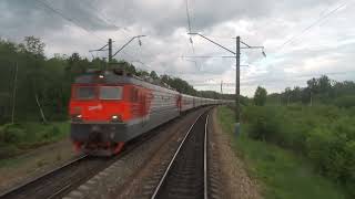 Railway Cab Rides quotIlansk  Krasnoyarskquot Passenger train on the TransSiberian Railway [upl. by Ecissej]