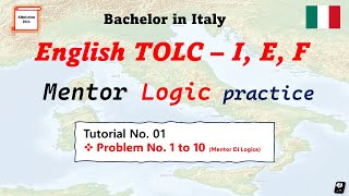 TOLC Exam logic problem practise T1 CISIA mentor practise materials tolcexam cisia [upl. by Agnese]