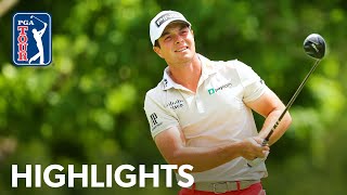 Viktor Hovland climbs into tie for second  Round 2 highlights  the Memorial  2024 [upl. by Enerol]