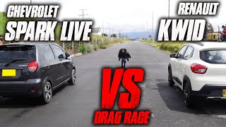 Renault Kwid vs Chevrolet Spark Live đź”Ą Batalla a Muerte Drag Race [upl. by Lynnell]