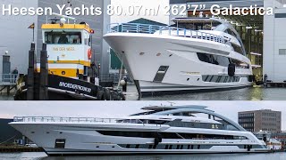 Heesen Yachts launched the 8007m 262’7” Galactica today [upl. by Blackmore]