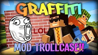 Mod Trollcase Graffiti in Minecraft  What did bodil get for Christmas w Double and Simon [upl. by Gen]