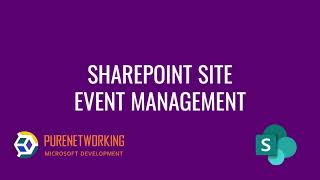 SharePoint Example Site  Event Management [upl. by Aynad]