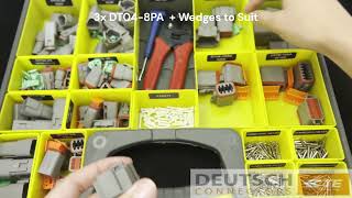 Deutsch DTKITWORKSHOP DT Series Connector Workshop Kit  604 Piece with Tools  Deutsch Connectors [upl. by Dell]