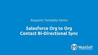 Salesforce Org to Org Contact BiDirectional Sync [upl. by Haelat]