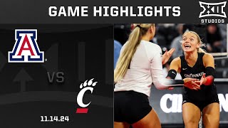 Arizona vs Cincinnati Womens Volleyball Highlights 111424  2024 Big 12 Volleyball [upl. by Blackstock]