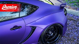 Purple Metallic Wrapped BRZ Rally Backer WIDEBODY KIT [upl. by Christin]