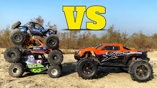 Axial Ryf and SMT10 vs Traxxas X Maxx 8s  Remote Control Car  RC Car [upl. by Gallager23]